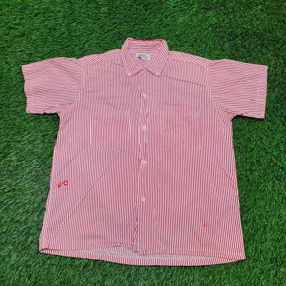VTG 60s Candy Stripe Shirt Mens M 15.5 Ivy League Mod Button Down - Picture 1 of 11